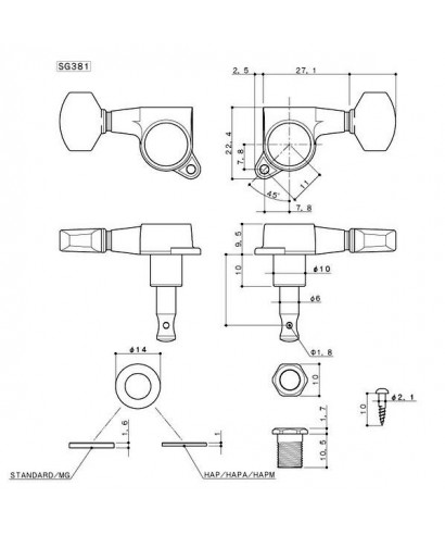 MECCANICA CHITARRA GOTOH SG381-07 C L6