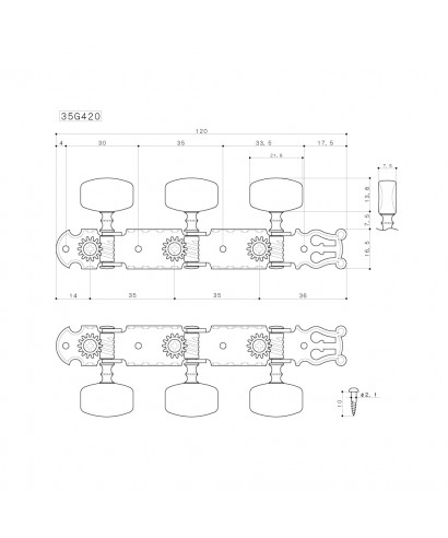 Mechanics guitar GOTOH 35G420 SG