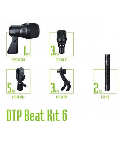 Lewitt DTP BATT KIT 6 BATTERY MICROPHONES SET 6