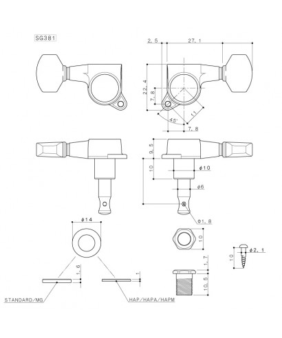 MECCANICA CHITARRA GOTOH SG381MG-T 07 C L6