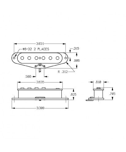PICKUP SEYMOUR DUNCAN SSL-1 Vntg Stag Strat RwRpt