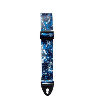 Shoulder belt D'ANDREA Guitar VINTAGE Vinyl Blue Swirl PEARL