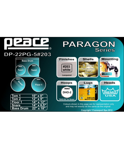 Peace batteria dp-22pg-5 203 white