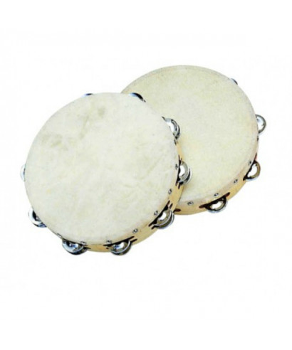 Peace tambourine with flat plates and natural leather RH-2-1008 