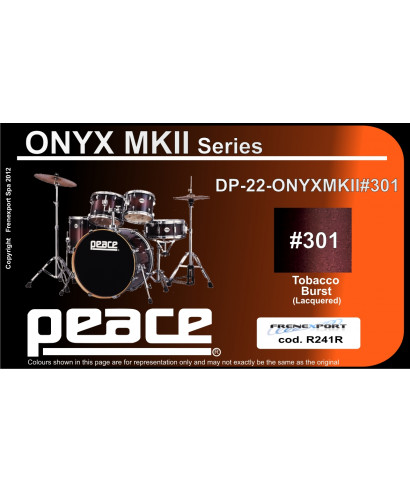 Peace batteria dp-22onyx-mkii-5 301 tobacco sunburst 