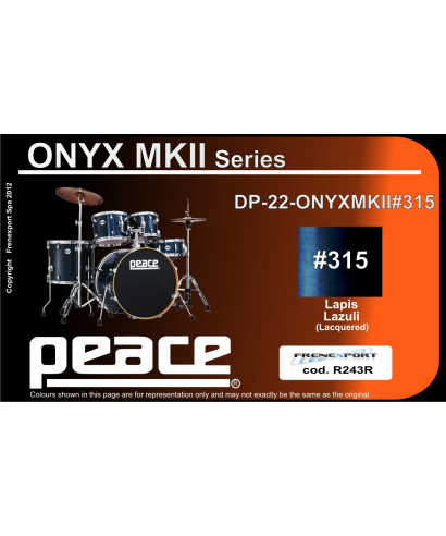 Peace batteria dp-22onyx-mkii-5 315 lapis lazuli 