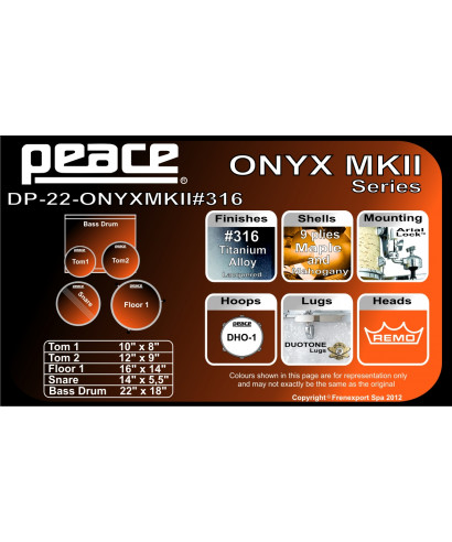 Peace battery DP-22ONYX MKII-5 316 Titanium Alloy 