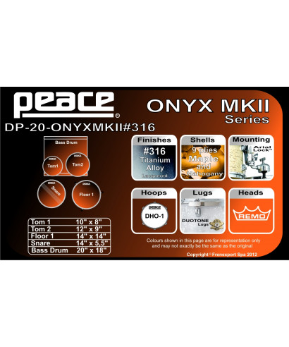 Peace batteria onyx ii 316 titanium alloy