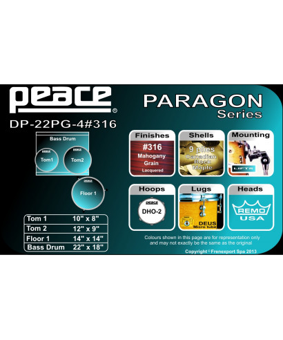  Peace battery DP-22pg-4-C1 316 Mahogany Grain