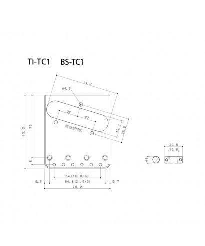 Bridge GOTOH Titanium Chit Tele Ti-Tc1-Days