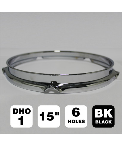 Peace Circle Dho-1-15t-BK 15 '' Black 6 holes 