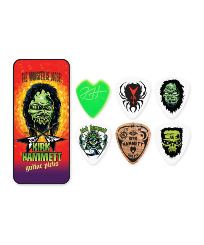 6 plettri metal box DUNLOP KH01T088 Kirk Hammett 0.88