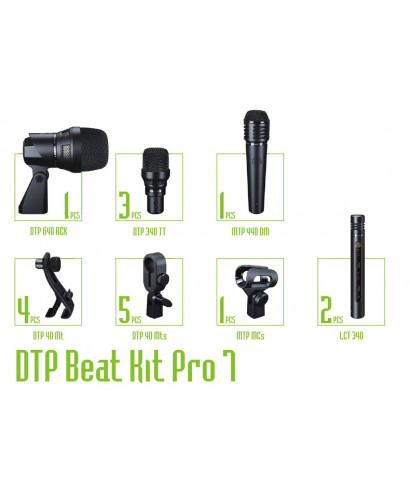 Lewitt DTP Beat Pro 7 CardioiD battery microphone set
