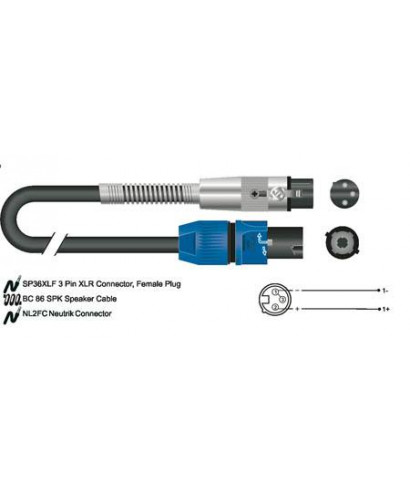 SPEAKON SC55BK cable-003gn conductor 2x2.50 mmq