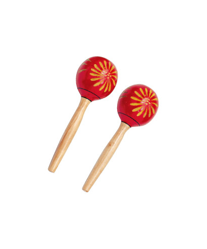 Peace couple maracas wooden RH-20 