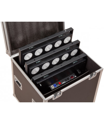 Set 4 matrix blinder soundsation mtr-25-10w-rgbw con flight case