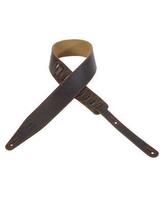 TRACOLLA PER CHITARRA LEVY'S MG317WYT-DBR CUOIO MARRONE SCURO