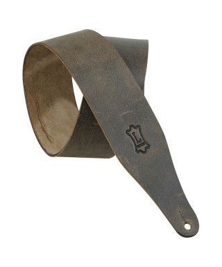 Shoulder belt LEVY'S M17d-DBR dark brown head to guitar