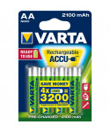 BATTERIA RICARICABILE VARTA ACCU AA STILO 2100 mAh BLISTER 4 PZ
