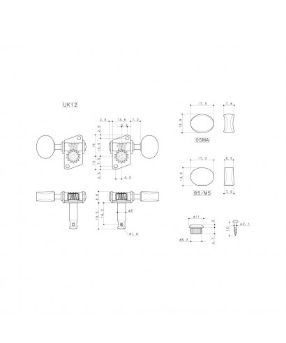 Mechanical GOTOH Ukulele UK-12-05ma-No