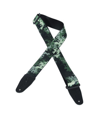 Shoulder belt LEVY'S Mps2-121 POLY GREEN camouflage for guitar