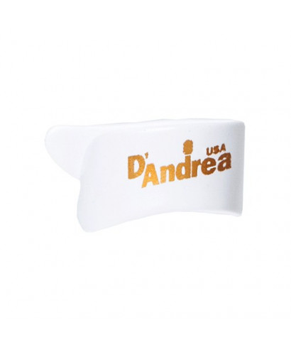 CONFEZIONE 6 PLETTRI D'ANDREA POLLICE LARGE R6373 LG WHITE