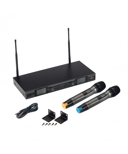 RADIOMIC. TRUE DIVERSITY UHF DOPPIO SOUNDSATION WF-U2600HH 2 TX A MANO 630-660MHz