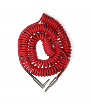 Spiral cable BULLET CABLE Bc-30CCR 9M straight / angled red jack