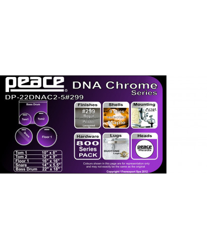 Peace batteria dp-22dnac2-5-wo 299 royal pewter