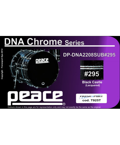 Peace bass drum 22 x8 serie dp black castle 