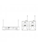Radiomic. Vhf double SOUNDSATION Wf-V21PPA 2 BODYPACK + HEADSET 213.0 - 215.5mhz