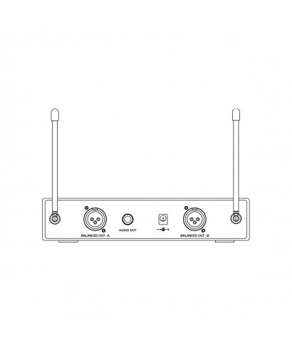 Radiomic. Vhf double SOUNDSATION Wf-V21PPA 2 BODYPACK + HEADSET 213.0 - 215.5mhz