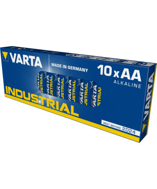 CONF 10 PCS Alkaline batteries VARTA Industrial AA Stilo