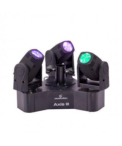 Testa mobile led soundsation axis 3 beam 10w 4in1 cree