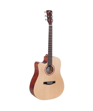 Acoustics Guitar Mancina Soundsation Grand Teton-dnce-NT-LH Dreadnought Cutaway EQ