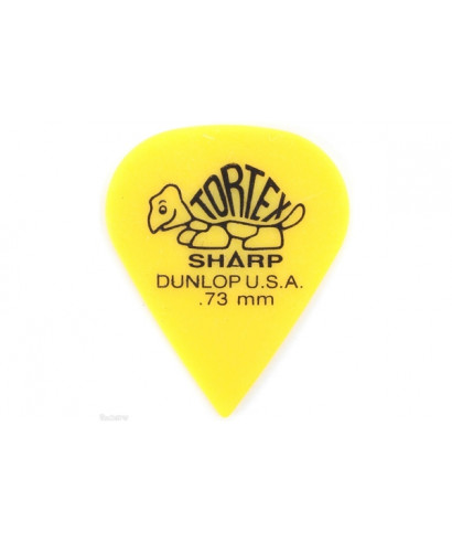 Dunlop 412R.73 Tortex Sharp Yellow .73mm Bag/72