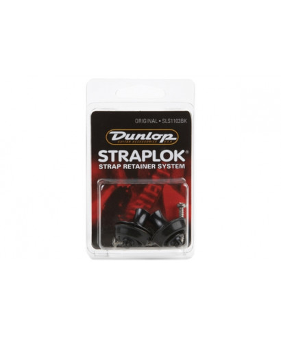 Dunlop SLS1103BK Straplok Original Strap Retainer System, Black