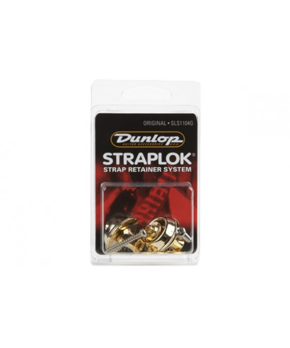 Dunlop SLS1104G Straplok Original Strap Retainer System, Gold