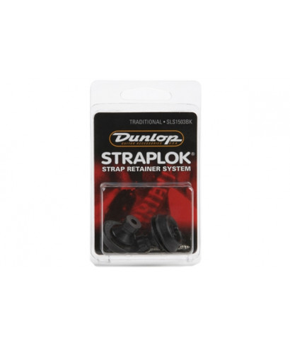 Dunlop SLS1503BK Straplok Traditional Strap Retainer System, Black