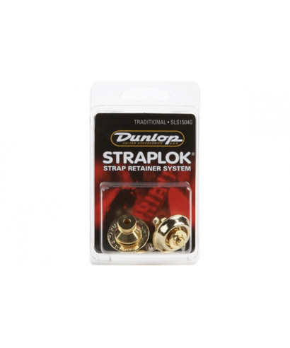 Dunlop SLS1504G Straplok Traditional Strap Retainer System, Gold