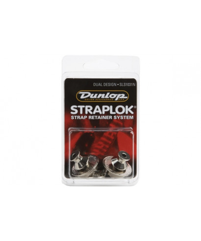 Dunlop SLS1031N Straplok Dual Design Strap Retainer System, Nickel