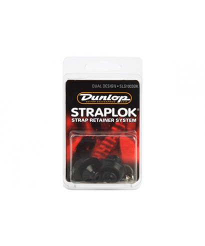 Dunlop SLS1033BK Straplok Dual Design Strap Retainer System, Black