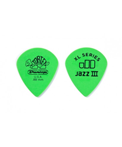 Dunlop 498R.88 TORTEX JAZZ III XL, .88MM