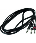 rockgear rcl 20924 d4 cavo adattatore jack(m) trs 6,3mm / 2 jack(m) ts 6,3mm, 3m