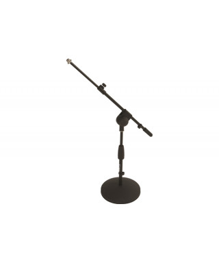 Quik Lok A495 BK EU low microphone rod with round cast iron base