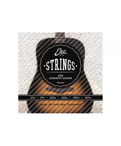 Eko Bronze acoustic guitar ropes 10-47 Light Set / 6