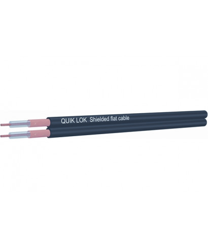 Quik LOK CM / 822 BK Multipolar Stereo Flat Cable for Hi Audio-fi