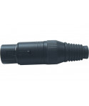 Quik Lok NC / 364-K XLR 3-pole female in black metal