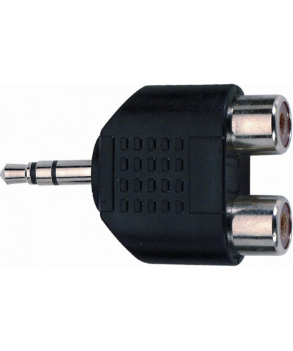 Quik lok ad/273 adattatore audio 2 rca femmina / jack 3.5 mm stereo