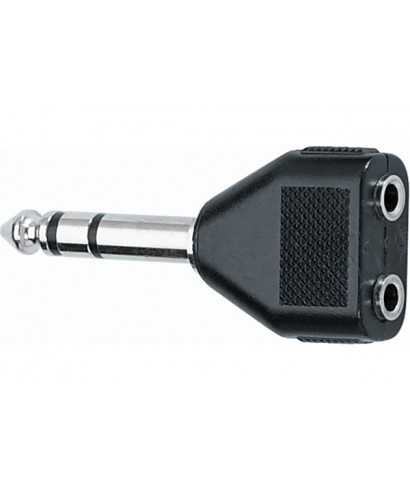 Quik Lok AD / 23 Audio adapter Jack 6.3 mm stereo / 2 jack 3.5 mm female stereo